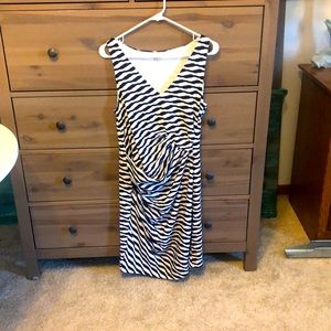 Hawthorn blue/white striped sleeveless dress